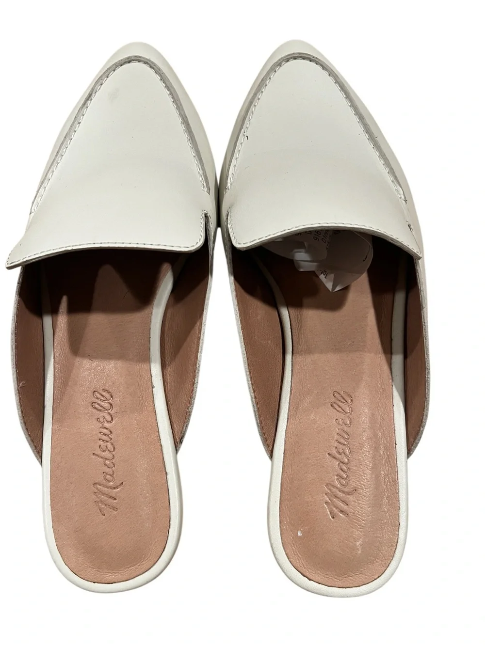 The Frances Skimmer Mule in Leather Ivory Size 7.5 New